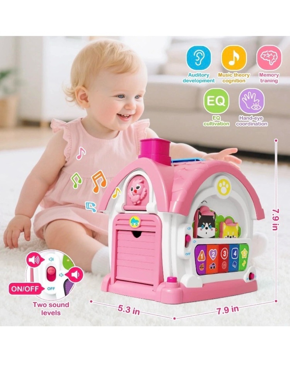 MUSICAL LEARNING HOUSE 8 IN 1 MONTESSORI EDUCATIONAL TOY - Picture 5 of 11